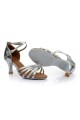 Women's Silver Leatherette Heels Sandals Latin Salsa With Ankle Strap Dance Shoes Wedding Party Shoes D602016 Women's Silver Leatherette Heels Sandals Latin Salsa With Ankle Strap Dance Shoes Wedding Party Shoes D602016