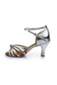 Women's Silver Leatherette Heels Sandals Latin Salsa With Ankle Strap Dance Shoes Wedding Party Shoes D602016 Women's Silver Leatherette Heels Sandals Latin Salsa With Ankle Strap Dance Shoes Wedding Party Shoes D602016