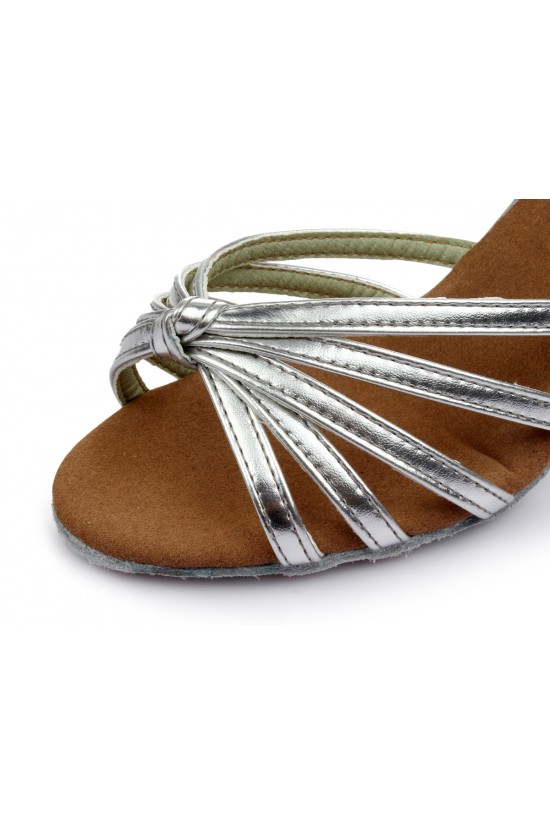 Women's Silver Leatherette Heels Sandals Latin Salsa With Ankle Strap Dance Shoes Wedding Party Shoes D602016 Women's Silver Leatherette Heels Sandals Latin Salsa With Ankle Strap Dance Shoes Wedding Party Shoes D602016