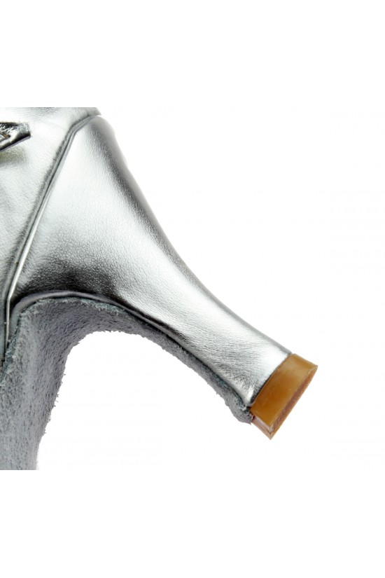 Women's Silver Leatherette Heels Sandals Latin Salsa With Ankle Strap Dance Shoes Wedding Party Shoes D602016 Women's Silver Leatherette Heels Sandals Latin Salsa With Ankle Strap Dance Shoes Wedding Party Shoes D602016
