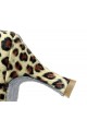 Women's Leopard Satin Heels Sandals Latin Salsa With Ankle Strap Dance Shoes D602022