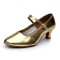 Women's Gold Leatherette Heels Latin Salsa With Ankle Strap Dance Shoes Wedding Party Shoes D602039