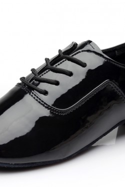 Men's Kids' Black Leatherette Modern Ballroom Latin Dance Shoes Dance Sneakers Flat Heel D603001