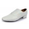 Men's Kids' White Leatherette Modern Ballroom Latin Dance Shoes Dance Sneakers Flat Heel D603006