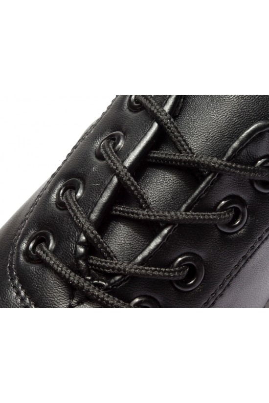 Men's Kids' Black Soft Leather Modern Ballroom Latin Dance Shoes Dance Sneakers Flat Heel D603007