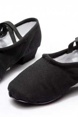 Women's Black Canvas Dance Shoes Ballet/Latin/Yoga/Dance Sneakers Canvas Flat Heel D604006