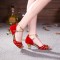 Women's Red Gold Heels Pumps Fashion Latin/Salsa/Ballroom Dance Shoes D801011