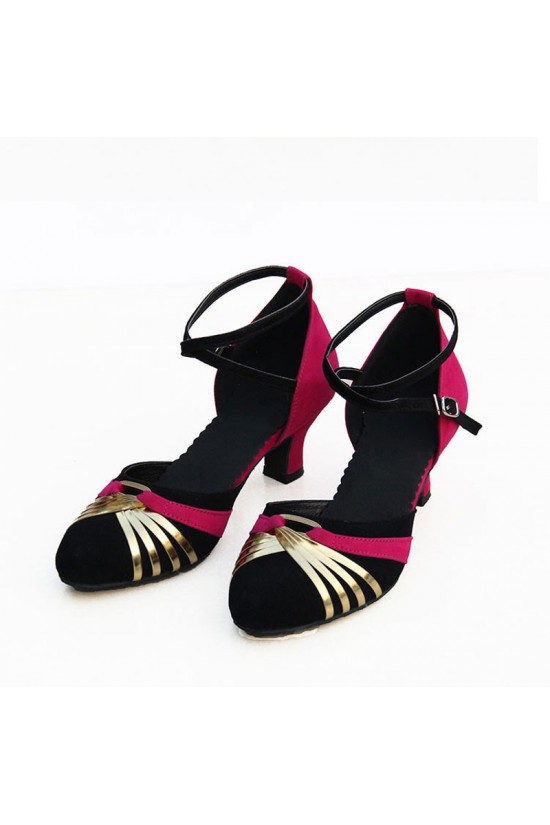 Women's Heels Pumps Modern With Buckle Latin/Ballroom/Salsa Dance Shoes Rose Red Black Gold D801019 Women's Heels Pumps Modern With Buckle Latin/Ballroom/Salsa Dance Shoes Rose Red Black Gold D801019