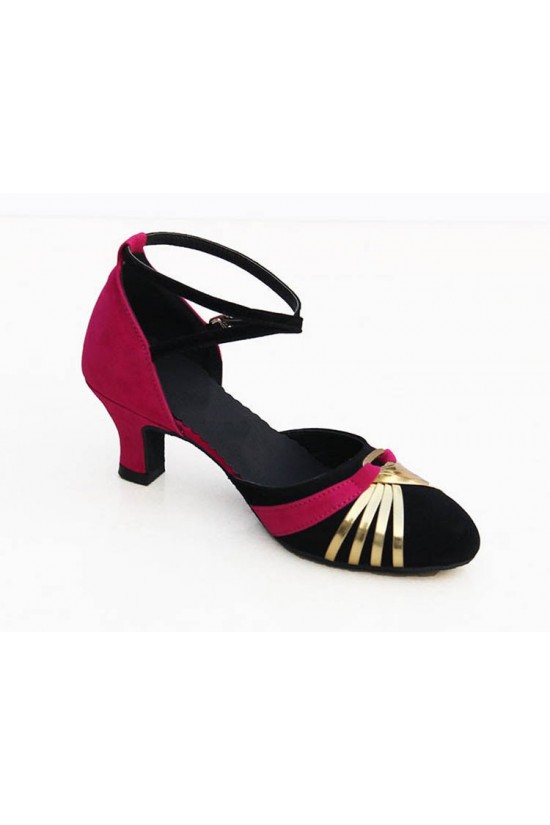 Women's Heels Pumps Modern With Buckle Latin/Ballroom/Salsa Dance Shoes Rose Red Black Gold D801019