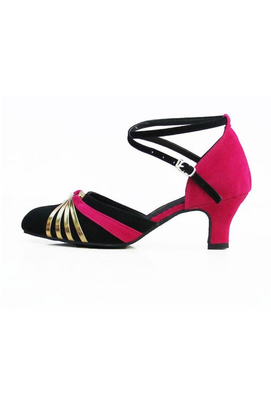 Women's Heels Pumps Modern With Buckle Latin/Ballroom/Salsa Dance Shoes Rose Red Black Gold D801019 Women's Heels Pumps Modern With Buckle Latin/Ballroom/Salsa Dance Shoes Rose Red Black Gold D801019