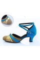 Women's Heels Pumps Modern With Buckle Latin/Ballroom/Salsa Blue Nude Gold Dance Shoes D801022