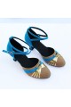Women's Heels Pumps Modern With Buckle Latin/Ballroom/Salsa Blue Nude Gold Dance Shoes D801022