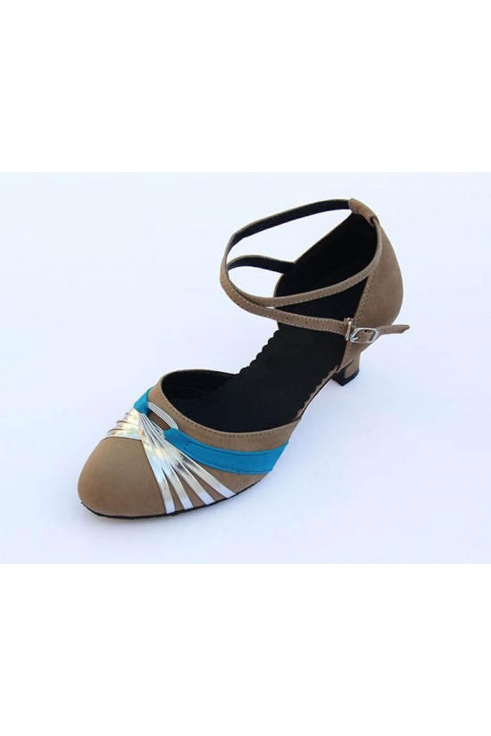 Women's Heels Pumps Modern With Buckle Latin/Ballroom/Salsa Blue Nude Silver Dance Shoes D801023 Women's Heels Pumps Modern With Buckle Latin/Ballroom/Salsa Blue Nude Silver Dance Shoes D801023