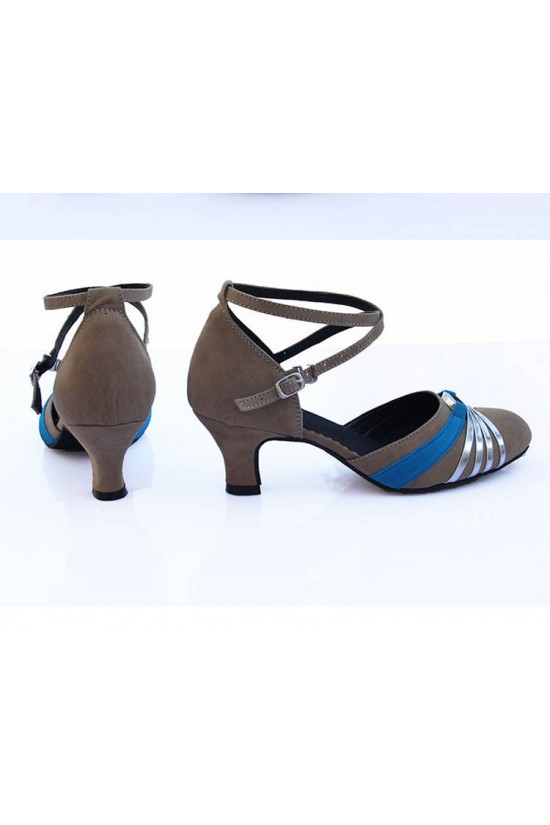 Women's Heels Pumps Modern With Buckle Latin/Ballroom/Salsa Blue Nude Silver Dance Shoes D801023