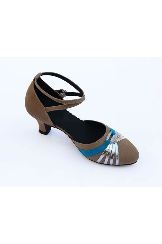 Women's Heels Pumps Modern With Buckle Latin/Ballroom/Salsa Blue Nude Silver Dance Shoes D801023