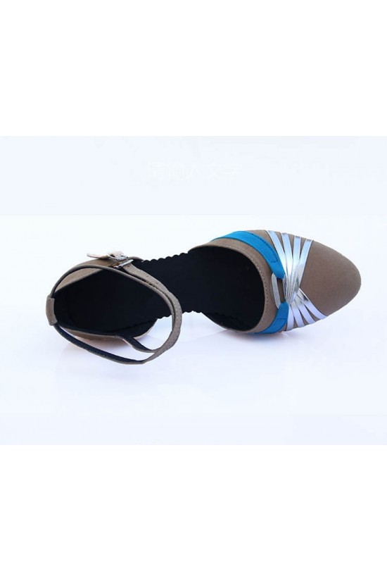 Women's Heels Pumps Modern With Buckle Latin/Ballroom/Salsa Blue Nude Silver Dance Shoes D801023 Women's Heels Pumps Modern With Buckle Latin/Ballroom/Salsa Blue Nude Silver Dance Shoes D801023
