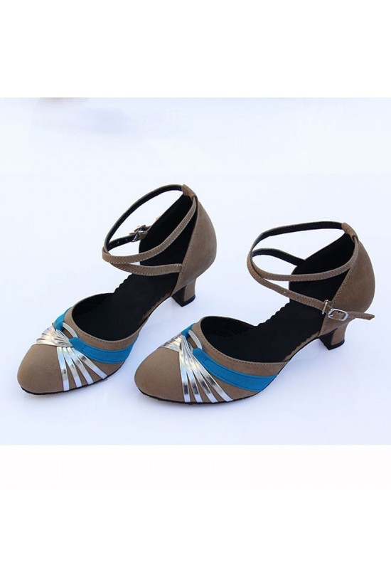 Women's Heels Pumps Modern With Buckle Latin/Ballroom/Salsa Blue Nude Silver Dance Shoes D801023 Women's Heels Pumps Modern With Buckle Latin/Ballroom/Salsa Blue Nude Silver Dance Shoes D801023
