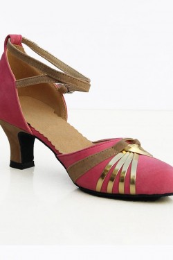 Women's Heels Pumps Modern With Buckle Latin/Ballroom/Salsa Pink Gold Dance Shoes D801025