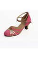 Women's Heels Pumps Modern With Buckle Latin/Ballroom/Salsa Pink Gold Dance Shoes D801025