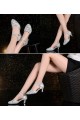 Women's Fashion Silver  Sparkling Glitter Heels With Ankle Strap Latin Ballroom Dance Shoes Wedding Party Shoes D801038