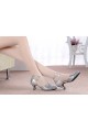 Women's Fashion Silver Sparkling Glitter Heels With Ankle Strap Latin Dance Shoes Wedding Party Shoes D801045