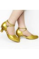 Women's Fashion Heels With Ankle Strap Latin Modern Dance Shoes Yellow Wedding Party Shoes D801050