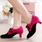 Women's Heels Lace-up Latin Modern Dance Shoes Rose Red Black Wedding Party Shoes D801051