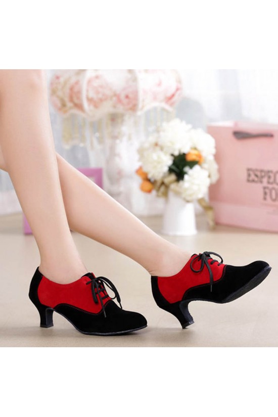 Women's Heels Lace-up Latin Modern Dance Shoes Red Black Wedding Party Shoes D801053 Women's Heels Lace-up Latin Modern Dance Shoes Red Black Wedding Party Shoes D801053