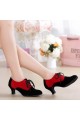 Women's Heels Lace-up Latin Modern Dance Shoes Red Black Wedding Party Shoes D801053