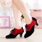 Women's Heels Lace-up Latin Modern Dance Shoes Red Black Wedding Party Shoes D801053