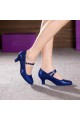 Women's Blue Sparkling Glitter Heels With Buckle Latin Ballroom/Outdoor Dance Shoes Wedding Party Shoes D801058