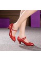 Women's Red Sparkling Glitter Heels With Buckle Latin Ballroom/Outdoor Dance Shoes Wedding Party Shoes D801061