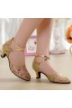 Women's Soft Top Layer Cow Leather Lace Customized Heels Latin/Salsa/Ballroom/Outdoor Dance Shoes Wedding Party Shoes D801070