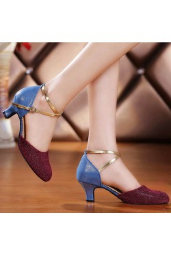 Women's Sparkling Glitter Heels With Buckle Latin/Salsa/Ballroom/Outdoor Dance Shoes D801075