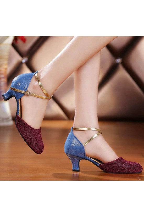 Women's Sparkling Glitter Heels With Buckle Latin/Salsa/Ballroom/Outdoor Dance Shoes D801075