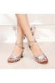 Women's Heels Silver Leatherette Modern Ballroom Latin Salsa Ankle Strap Dance Shoes D901002