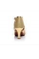 Women's Heels Gold Leatherette Sparkling Glitter Modern Ballroom Latin Salsa Dance Shoes Wedding Shoes D901020