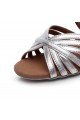 Women's Heels Silver Leatherette Sparkling Glitter Modern Ballroom Latin Salsa Dance Shoes Wedding Shoes D901021