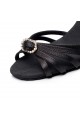 Women's Heels Black Satin Modern Ballroom Latin Salsa Dance Shoes D901022 Women's Heels Black Satin Modern Ballroom Latin Salsa Dance Shoes D901022