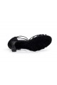 Women's Heels Black Satin Modern Ballroom Latin Salsa Dance Shoes D901022 Women's Heels Black Satin Modern Ballroom Latin Salsa Dance Shoes D901022