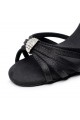 Women's Heels Black Satin Modern Ballroom Latin Salsa Dance Shoes D901027 Women's Heels Black Satin Modern Ballroom Latin Salsa Dance Shoes D901027