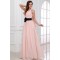 A-Line One-Shoulder Long Pink Beaded Chiffon Prom Evening Formal Party Dresses/Bridesmaid Dresses ED010001