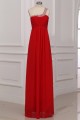 Empire One-Shoulder Long Red Beaded Chiffon Prom Evening Formal Party Dresses/Maternity Evening Dresses ED010006