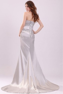 Trumpet/Mermaid Strapless Long Beaded Prom Evening Formal Party Dresses ED010017