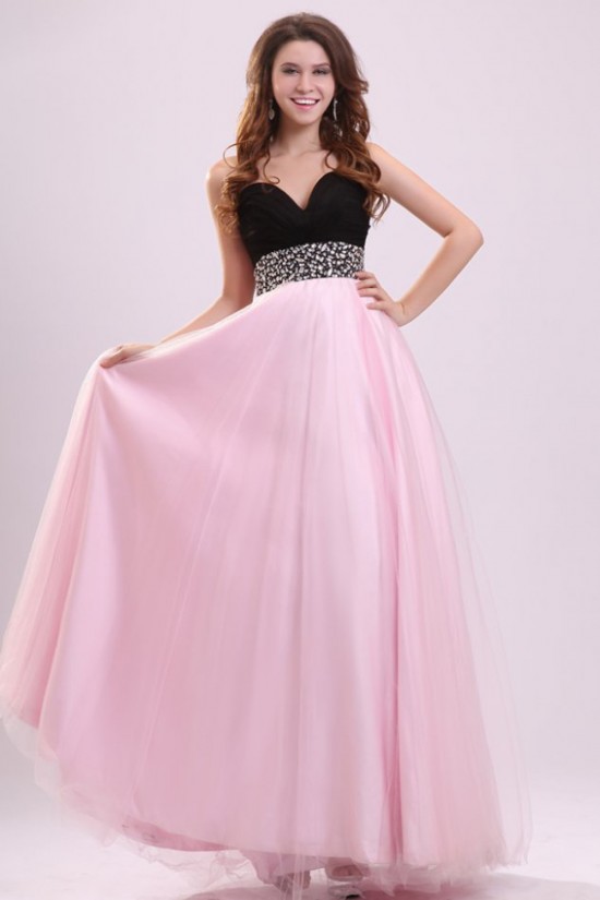 A-Line Sweetheart Long Beaded Chiffon Prom Evening Formal Party Dresses ED010020