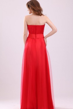 Sheath/Column Sweetheart Long Red Prom Evening Formal Party Dresses ED010021