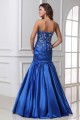 Trumpet/Mermaid Sweetheart Beaded Long Blue Prom Evening Formal Party Dresses ED010030