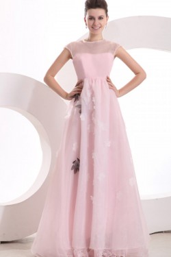 A-Line Long Pink Prom Evening Formal Party Dresses ED010034