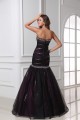 Trumpet/Mermaid Sweetheart Beaded Long Black Prom Evening Formal Party Dresses ED010036