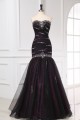 Trumpet/Mermaid Sweetheart Beaded Long Black Prom Evening Formal Party Dresses ED010036